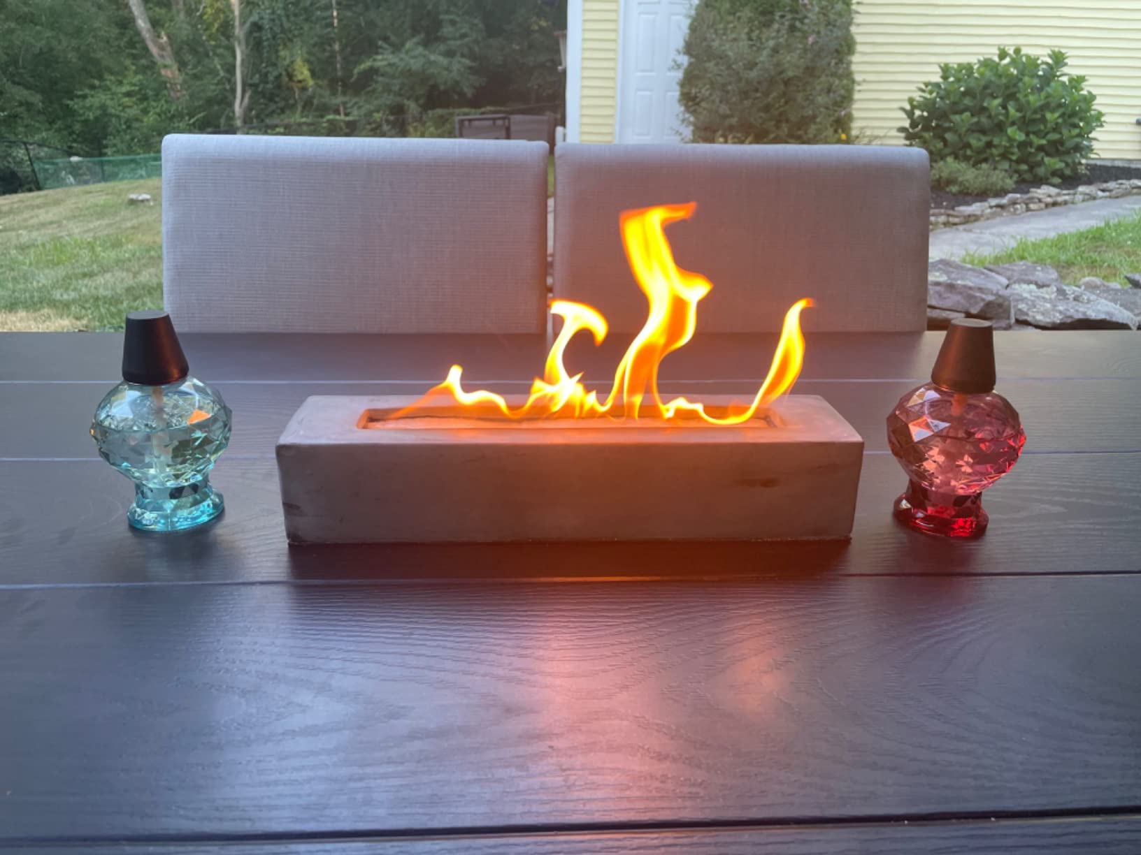 28/mo Finance ROUNDFIRE Large Rectangle Tabletop Fire Pit Portable