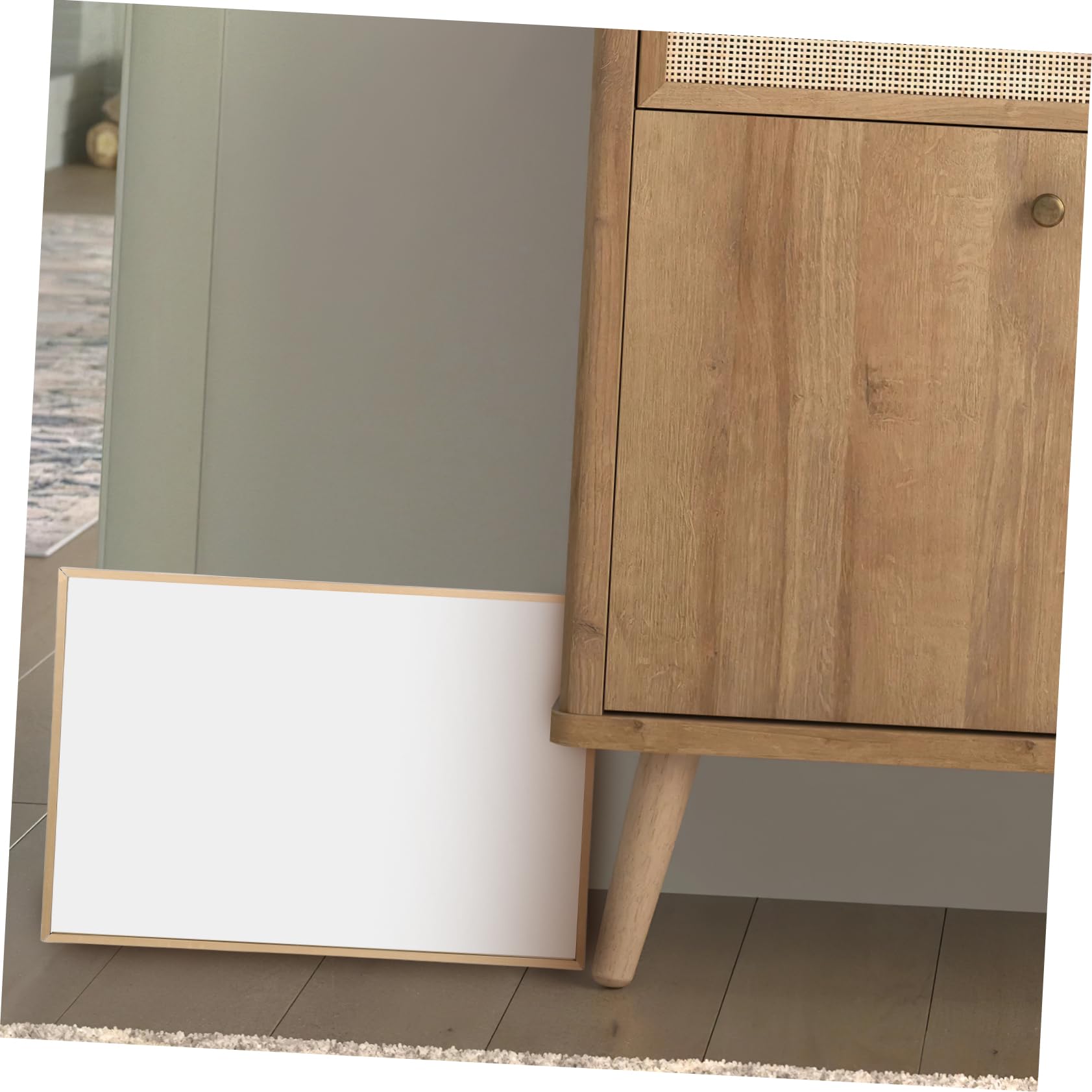 Cabilock Specchio da Scarpe Oro Cornice in Lega di Alluminio