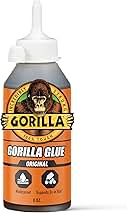 Gorilla Original Gorilla Glue, Brown, Waterproof Polyurethane Glue, 8 Ounce (Pack of 1) - Expands Into Materials, All Purpose
