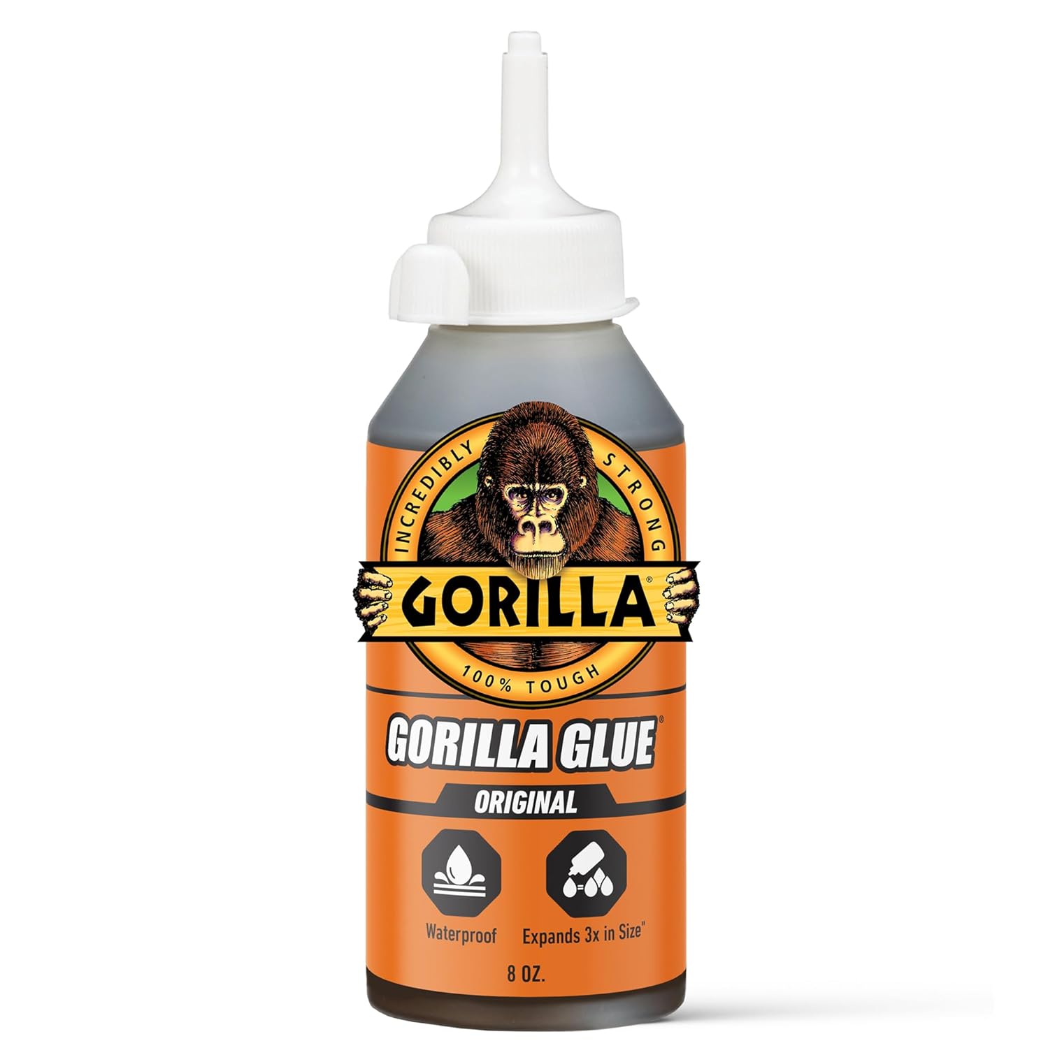 Product image of Gorilla Original Gorilla Glue, Brown, Waterproof Polyurethane Glue, 8 Ounce (Pack of 1) - Expands Into Materials, All Purpose