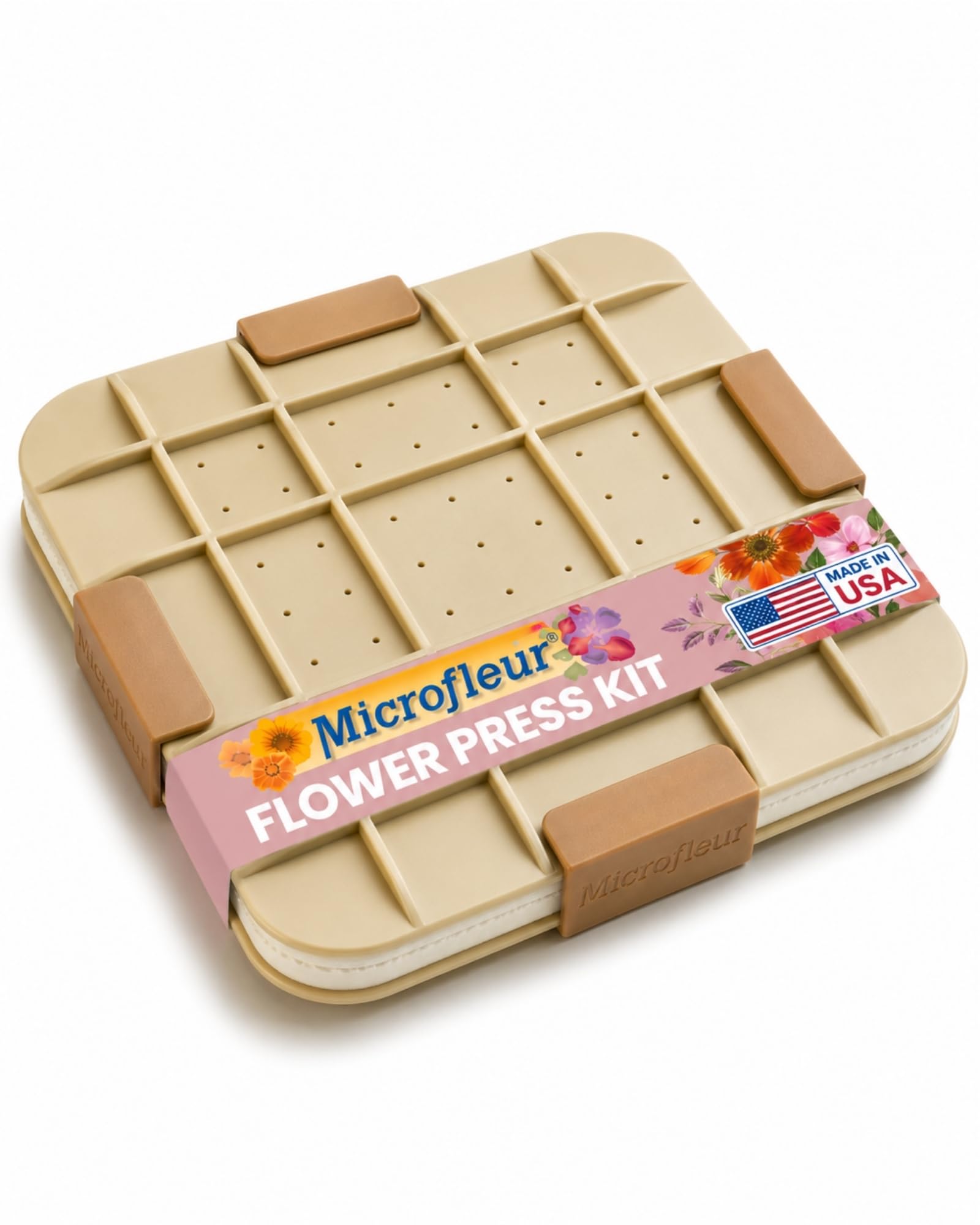 Microfleur 23 cm Max Mikrowellen-Blumenpress-Set zum Pressen von Blumen und zum Herstellen von gepressten Blumen