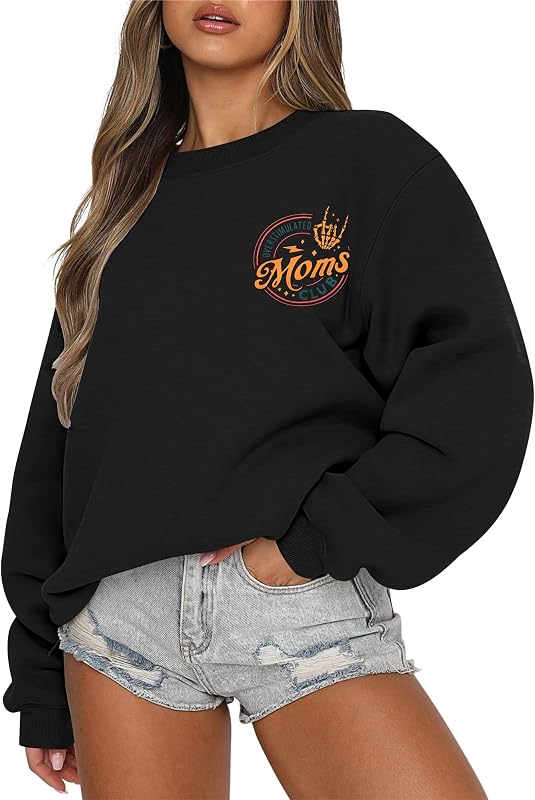 Overstimulated Moms Club Sweatshirt: Women Crewneck Mama Pullover Shirts image 2