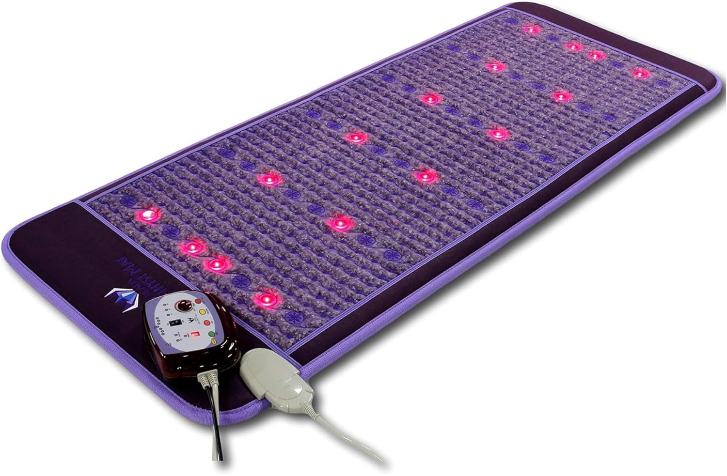 EREADA Infrared Amethyst Therapy Mat – FIR Heat Crystal Mat with Red Light & Negative Ions