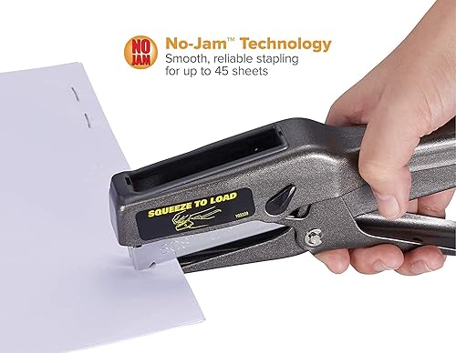 Miniatura 3 de Bostitch Office B8 - Engrapadora resistente con 1250 grapas de 1/4 pulgadas, engrapadora Bostitch de metal de tira completa para cartón, papel y