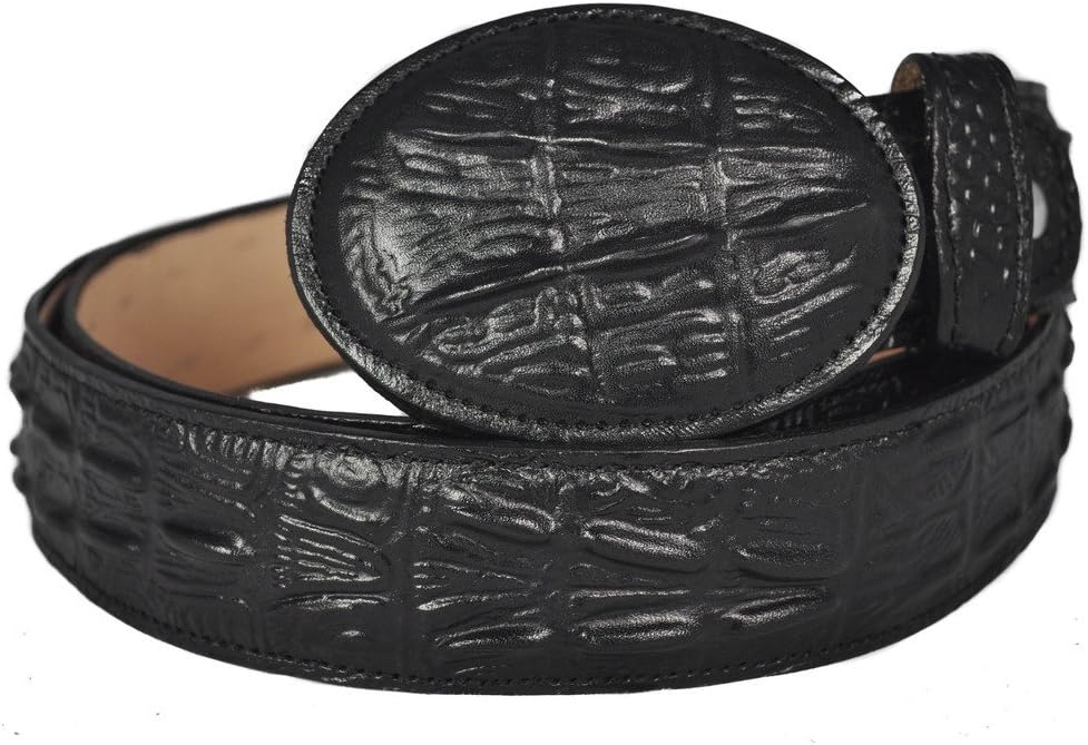 Men's Engraved Imitation Cocodrille Vaquetta Belt