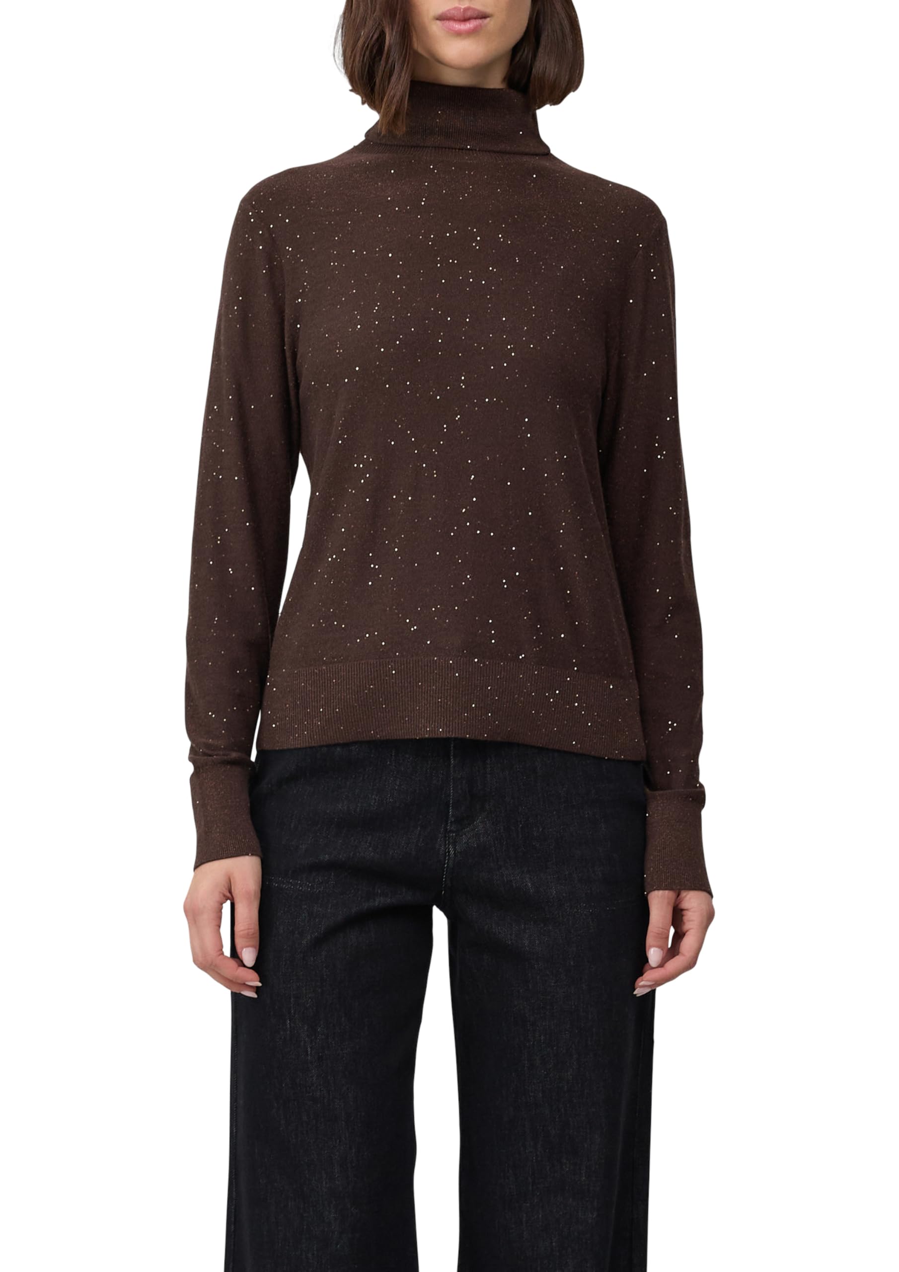 s.Oliver Rollkragenpullover mit feinen Pailletten