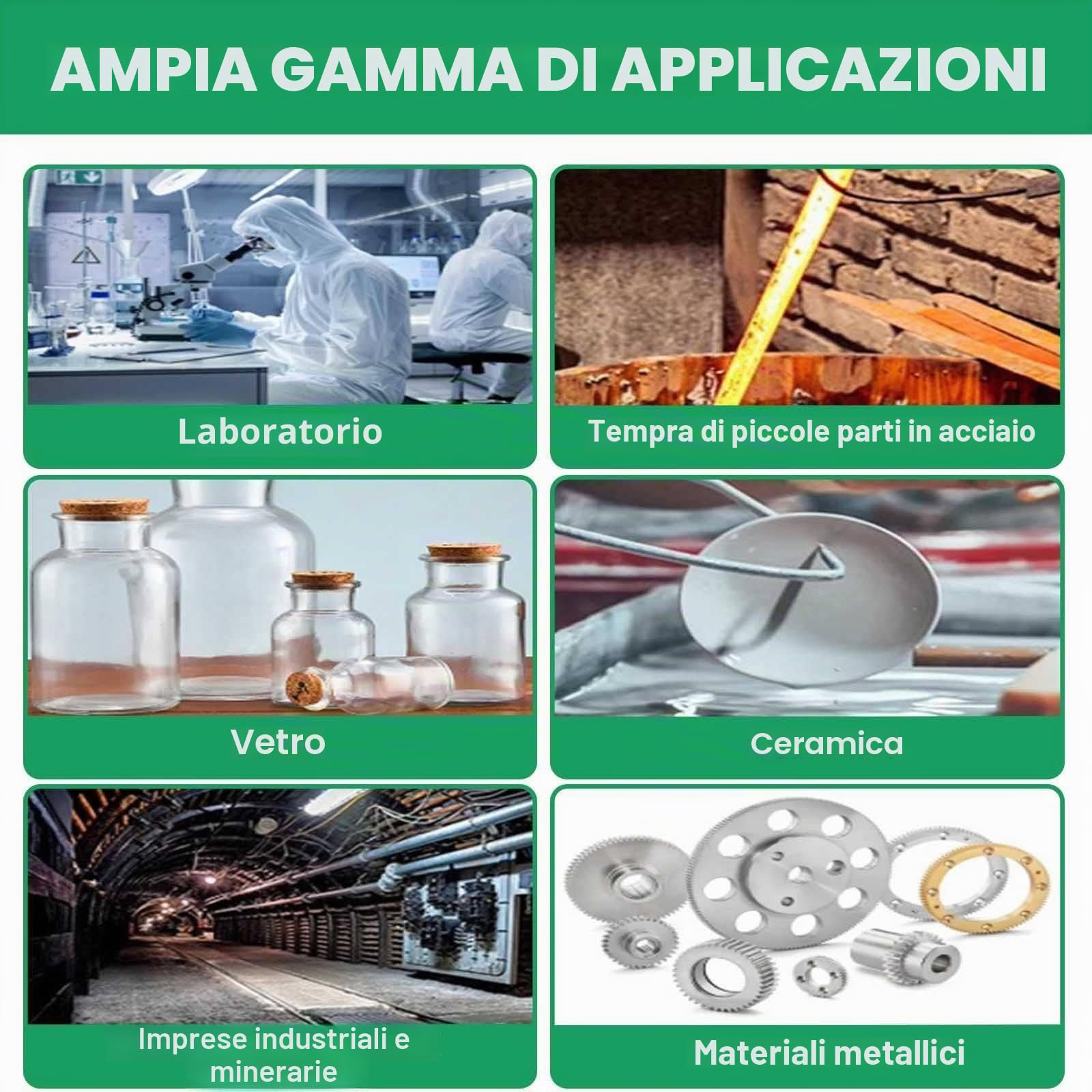 Forno Elettrico Professionale per Ceramica - Forno da 1500W con Controllo Digitale, Temp. Max 800°C per la Cottura di Ceramica, Argilla, Grès - Camera 15x15x20cm