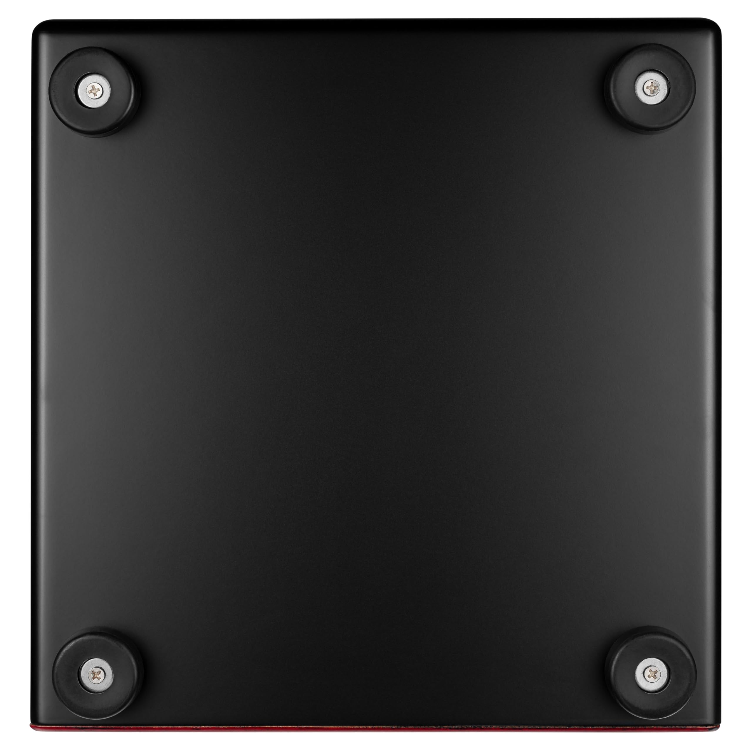 Meinl Percussion Headliner Snare Cajon, Schwarz und Rot (MCAJ100BK-TRF) | mit 2 Snare-Teppichen, Faserplatte und Weißesche