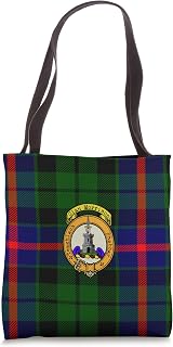 Morrison Clan Scottish Crest and Tartan Tote Bag
