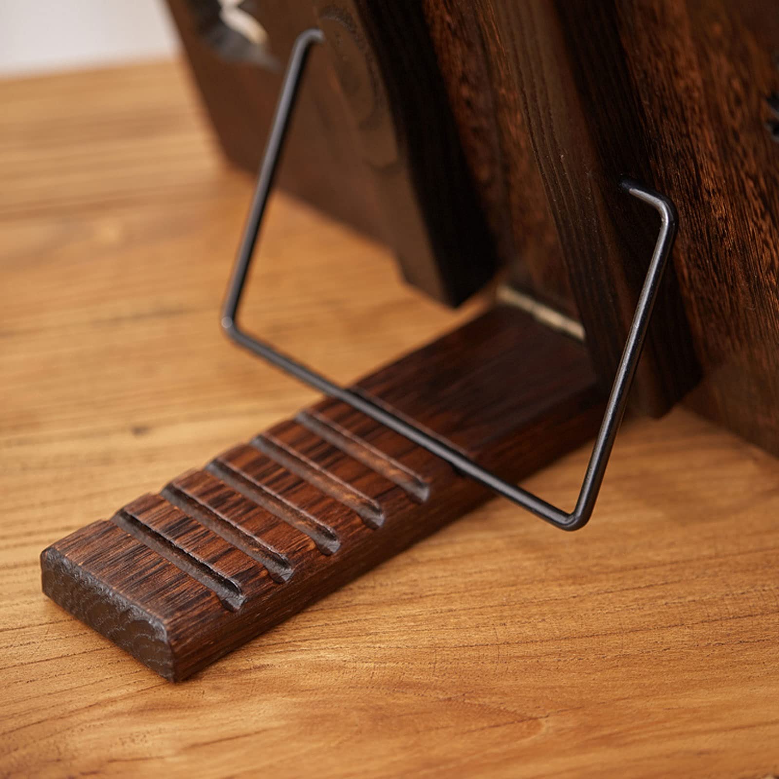 Atriles de música Atril de sobremesa, soporte de madera para libros de documentos, portátiles, libros de cocina, música y documentos, soporte de lectura con 6 posiciones ajustables para instrumentos