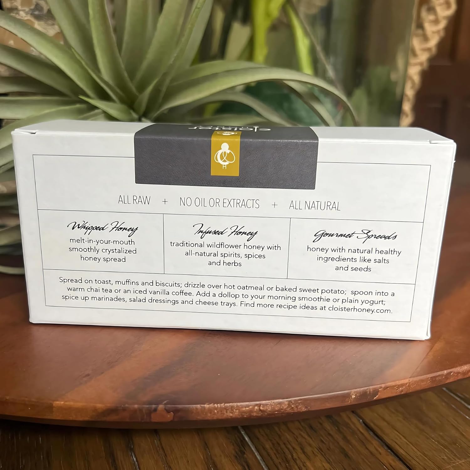 Cloister Honey Trios - Tea Lovers (3 x 3 oz) | Hand Crafted | Raw Artisan Honey | 100% Pure, Raw & Unfiltered | All Natural | Made in USA |