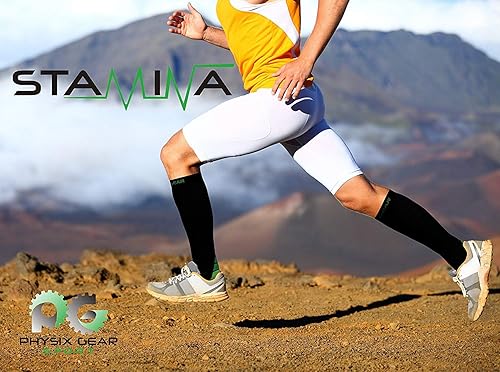 Miniatura 3 de Physix Gear Sport Calcetines de compresión para hombres y mujeres de 20 a 30 mmhg ajuste atlético 1 par