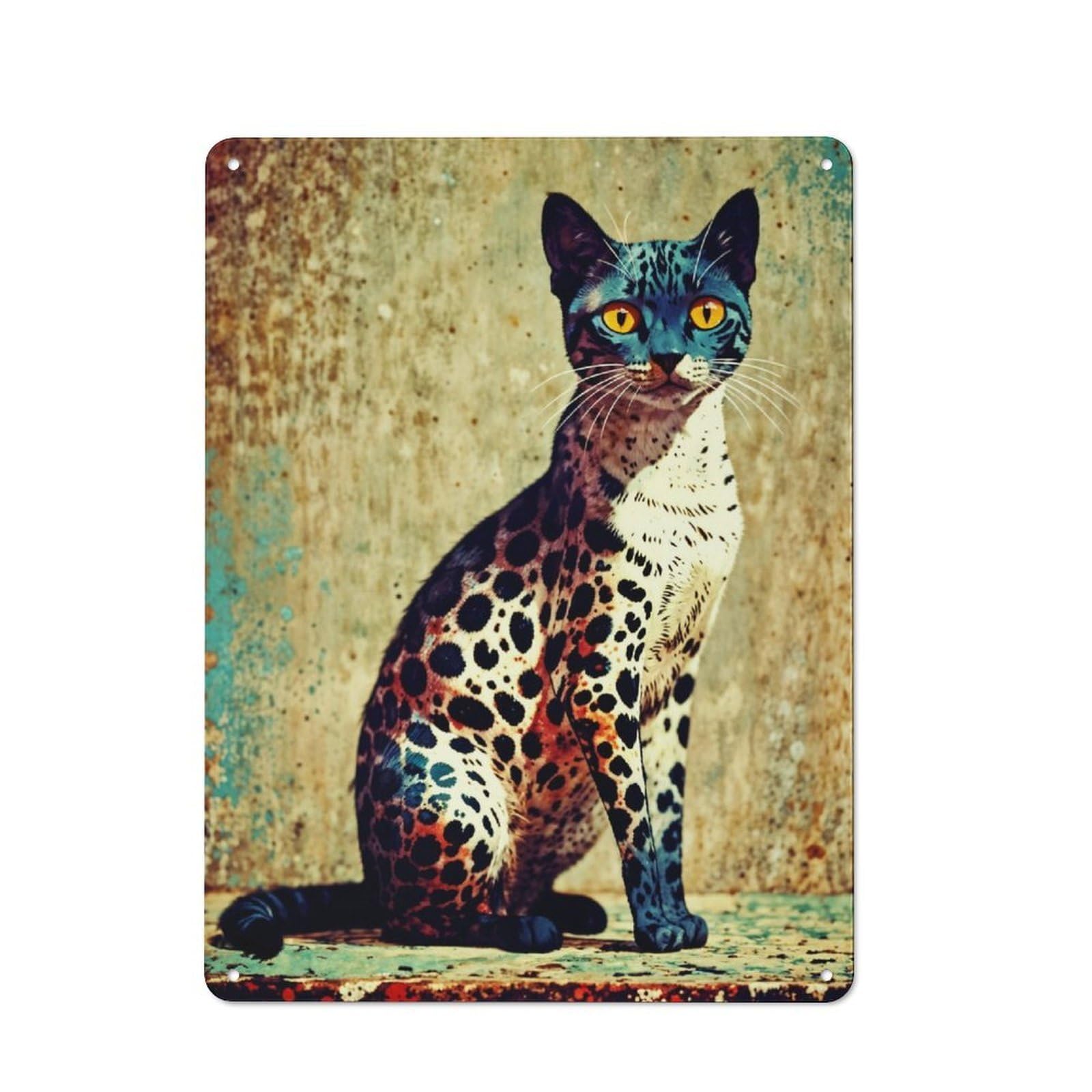 Tin Sign 40x30cm with Azure Enigma for Workshop Wall, Rustic Decor, Suited to Workshop Decor Fans