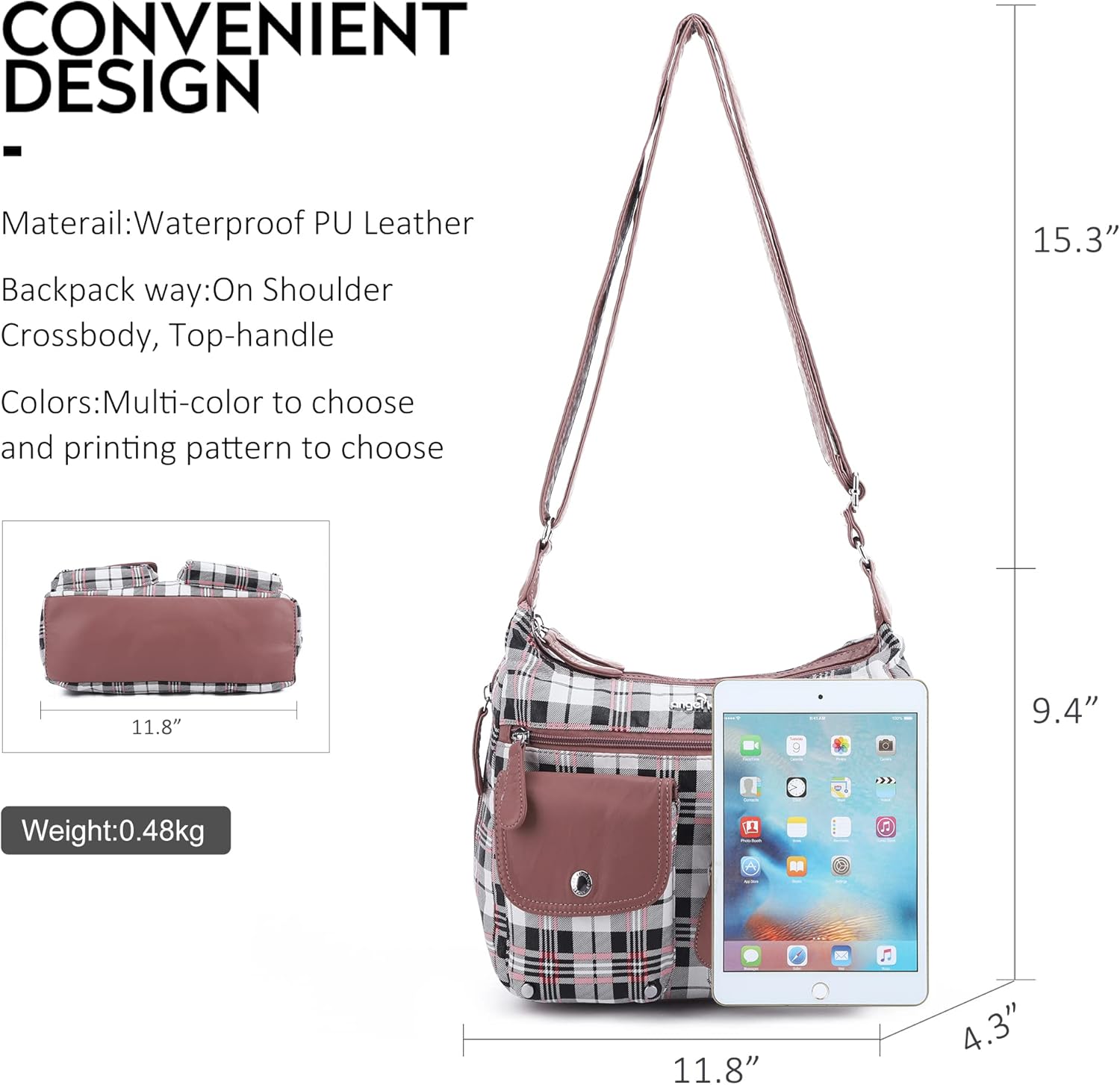 Angel Kiss Crossbody Bags for Women, Ladies Shoulder Handbags and Purses Medium Faux Leather Pocketbooks | Ladies, Medium, Faux Leather