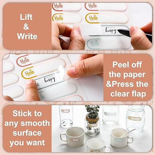 Vista 41 de 320 etiquetas para biberones para guardería, etiquetas de nombre para artículos esenciales de guardería, autolaminadas, calcomanías de nombre