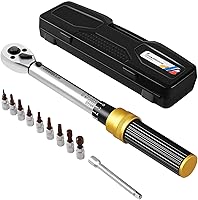 Vista 1 de Uharbour Juego de llaves dinamométricas de accionamiento de clic de 14 de pulgada para bicicletas, rango ajustable de doble dirección de 20-200