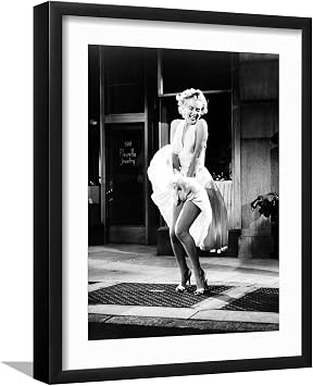 AllPosters Wall Art Print The Seven Year Itch, Marilyn Monroe, 1955 on Black Frame, 12x16
