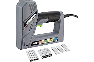 WORKPRO Electric Corded 4-in-1 Nail Gun: The Ultimate Staple and Nail Gun...