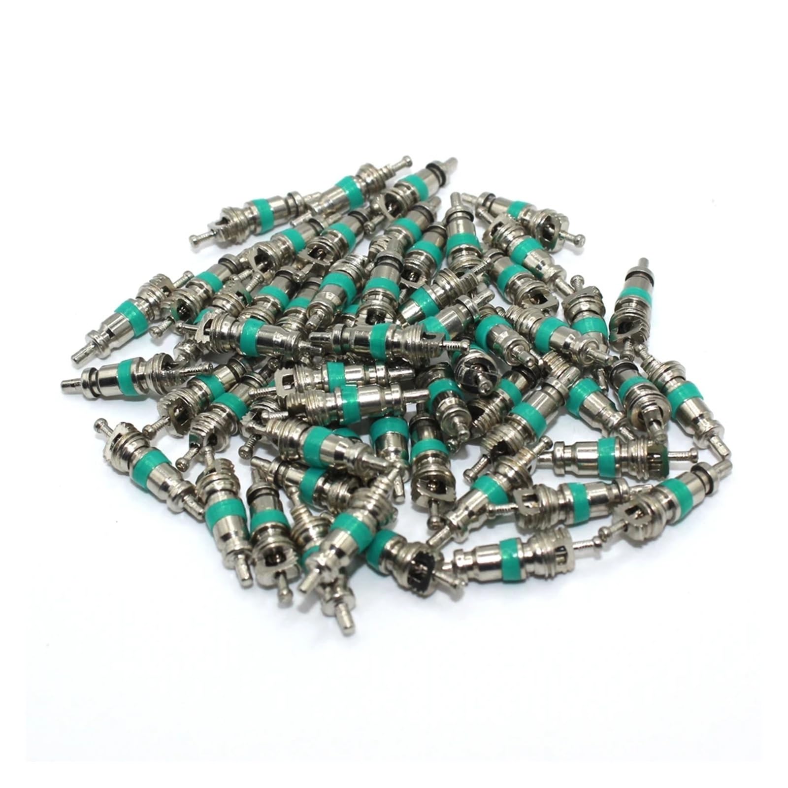 100pieces Automobile air-Conditioning Valve core,Air Conditioning Sealing Valve core,R12 Valve core(Green 100PCS)