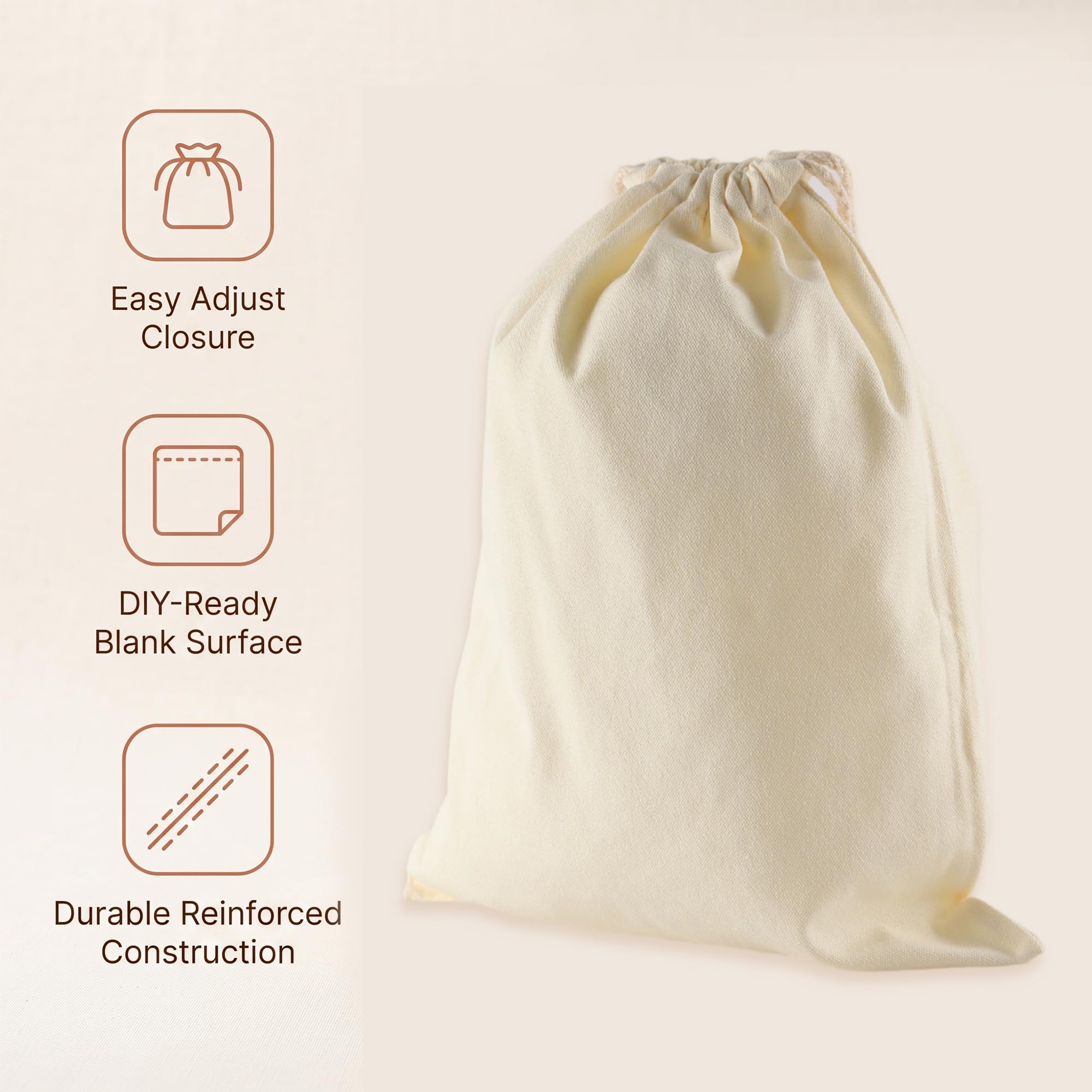 15 sacchetti in tela con coulisse, 30 x 40 cm, sacchetti con coulisse, sacchetti di tela con coulisse media per conservazione, pane, vestiti, borse in tessuto bianco beige per fai da te