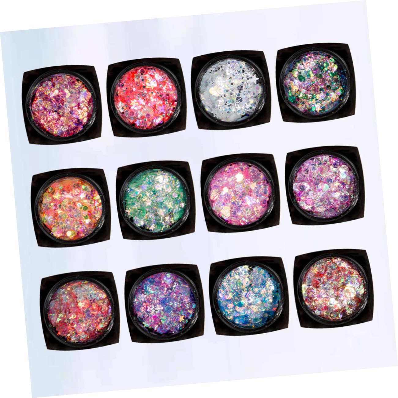 minkissy Set Da 3 Pezzi vistoso gel di paillettes per il corpo Shinequin truccarsi gel di paillettes per il trucco bglossy gel di paillettes per il viso gel per il corpo glitterato