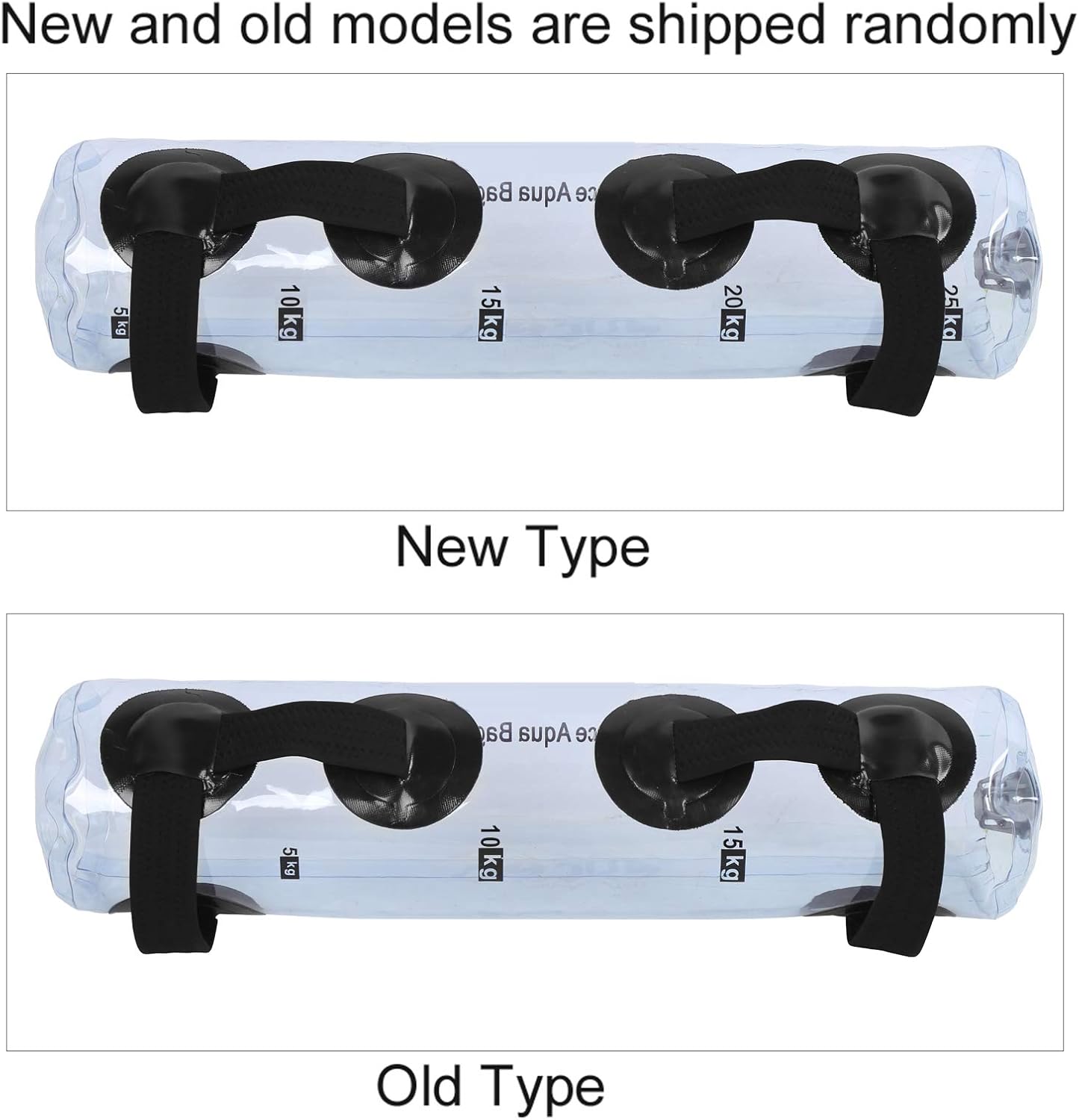 PVC Folding Yoga Weight Bearing Water Bag, Adjustable Aquabag for Fitness Training, Strength Muscle Workout with Calibration Marks, Soft Nylon Handle for Comfortable Grip, Portable