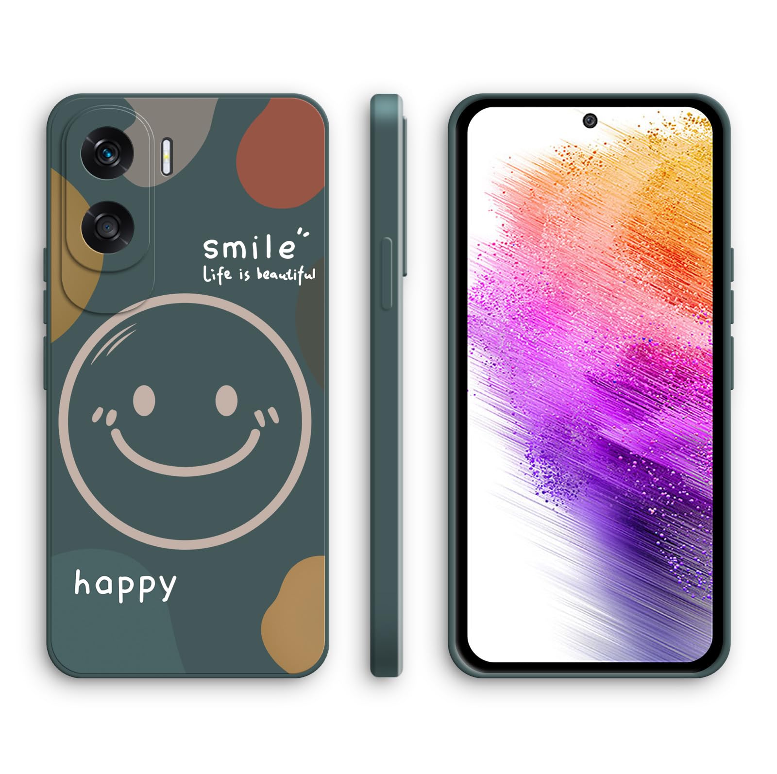 Hülle Für Honor 90 Lite 5G [2 Stück Schutzfolie] – TPU Silikon Case In Gelb, Weich & Kratzfest