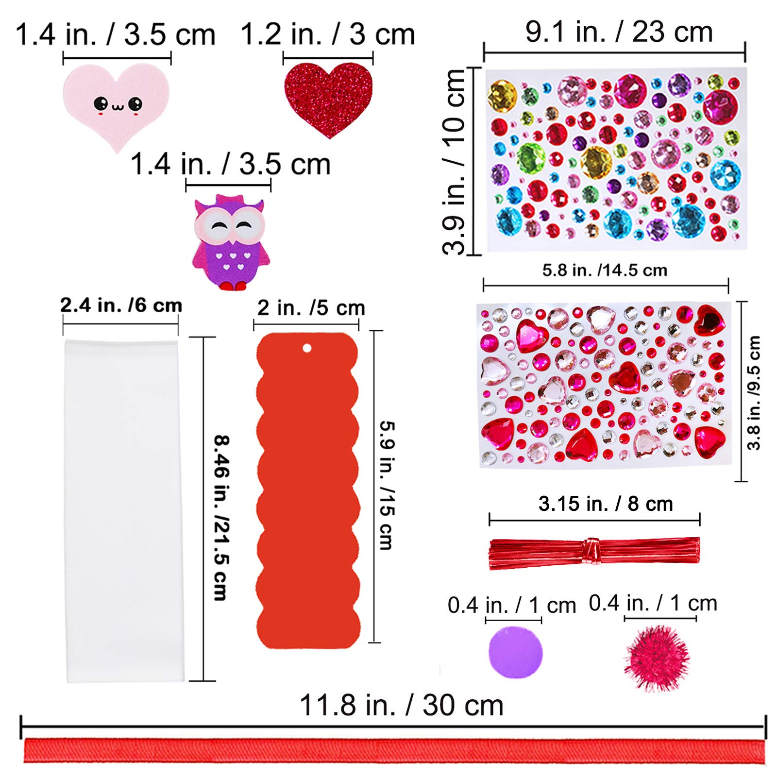  32 Sets Valentine's Day Craft Kit for Kids 3D Foam Heart DIY  Bookmark Ornaments Valentine Handcraft Paper Decorative for Kids Art  Reading Rewards Exchange Gift Classroom Party Decorations Supplies : Office