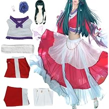 Julysky Ladies Red Stage Costume, Elegant Full set Hanfu, Halloween Dance Costume