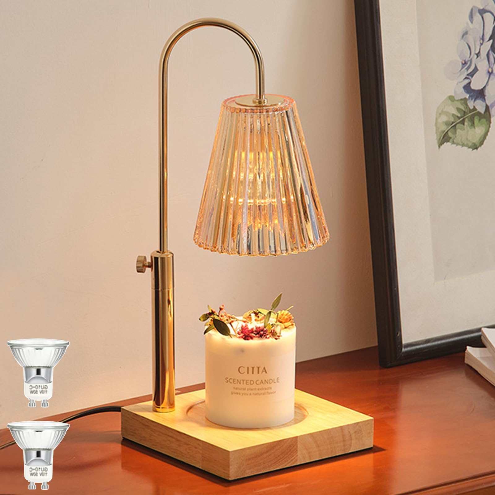 Kaars Warmer Lamp met Timer, Lantaarn Warmer Compatibel