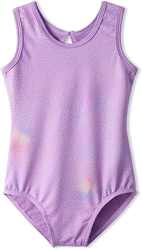 HOZIY Leotards for Girls Ballet Gymnastics Sleeveless Long Sleeve Colorful Sparkles Aqua Blue Pink Purple Solid