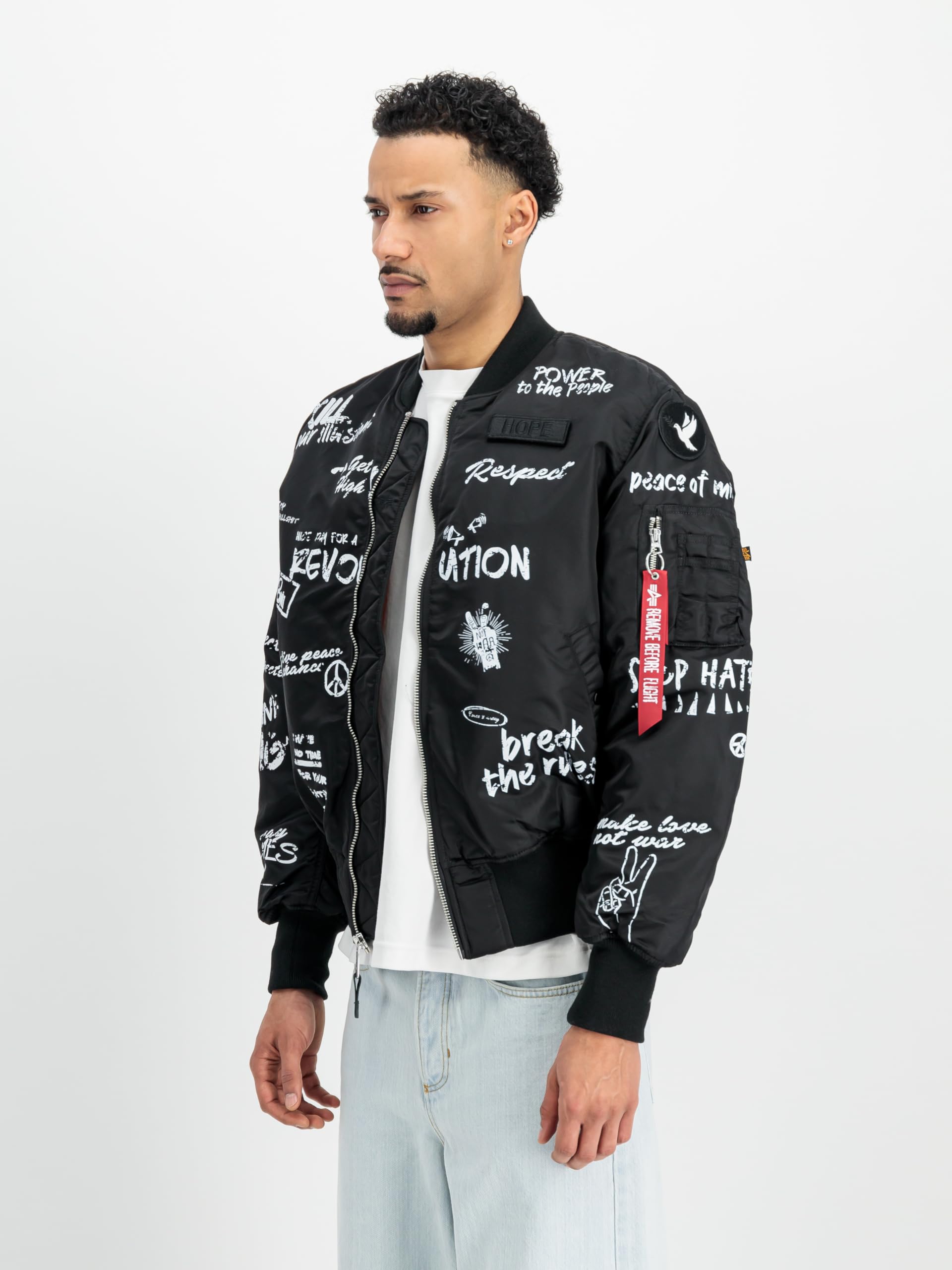 ALPHA INDUSTRIES Ma-1 Peace Chaqueta bomber Hombre (Pack de 1)