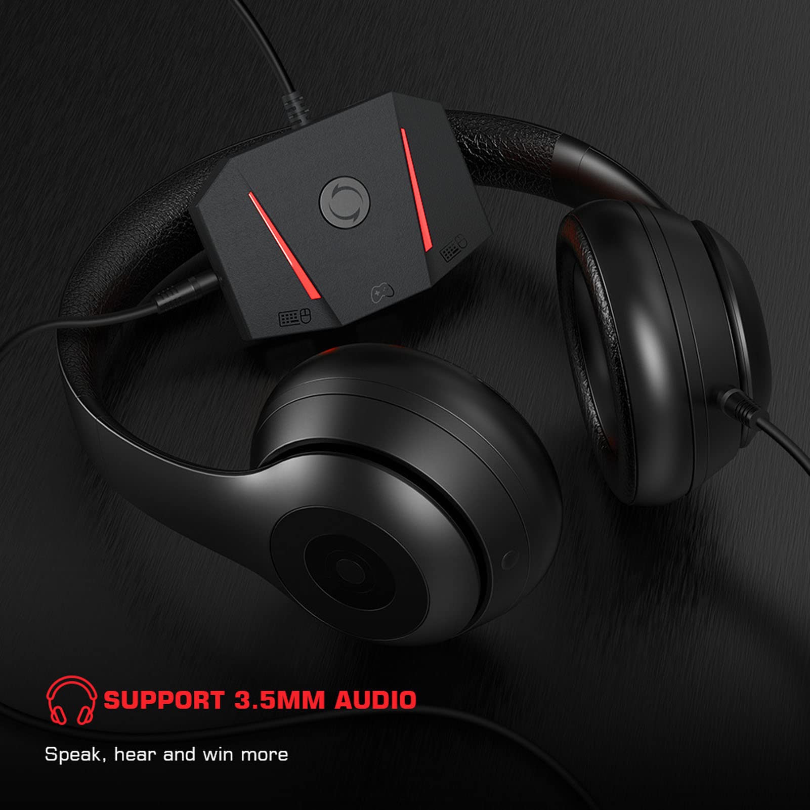 Convertitore Tastiera Mouse, Adattatore Plug and Play per Controller di Gioco con Jack Audio da 3,5 mm per One per Series X S per Switch