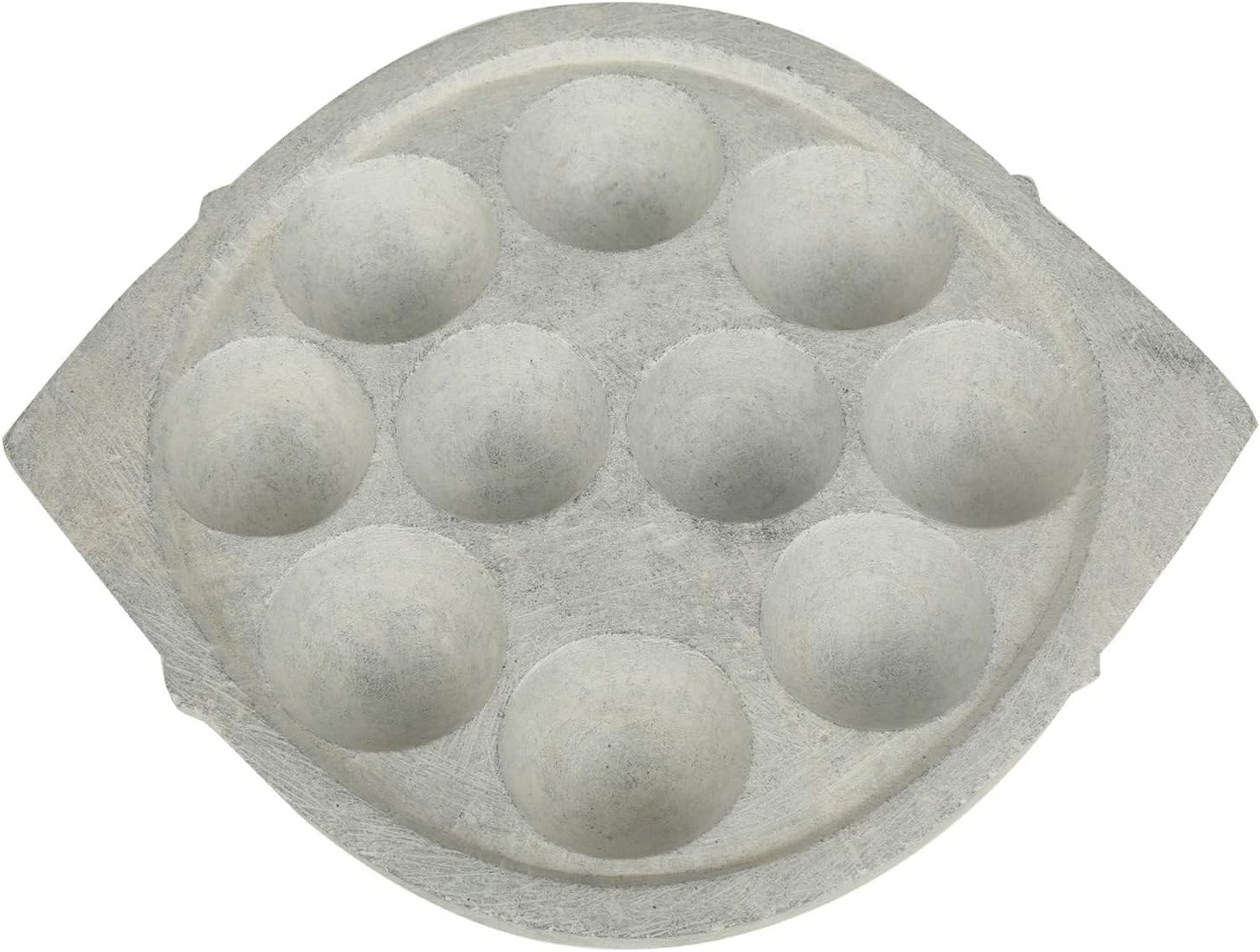 Arogyam Soapstone Paniyaram Maker 10 Pits/kalchatti unseasoned/maa kalchatti.