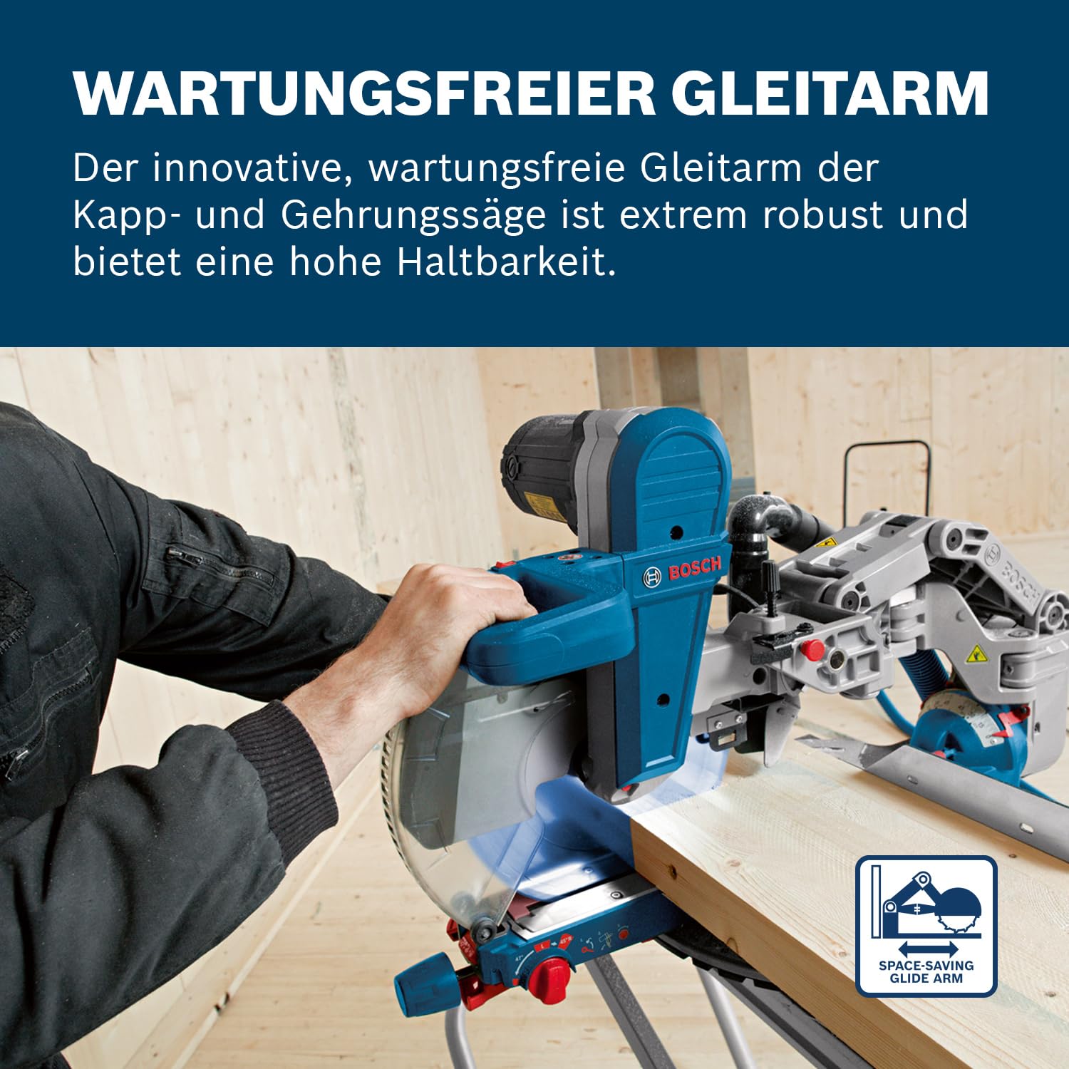 Bosch Professional Kapp- und Gehrungssäge GCM 12 GDL (2000 Watt, inkl. Doppellinienlaser, Kreissägeblatt, Spannzange, Sägeblattdurchmesser: 305mm)