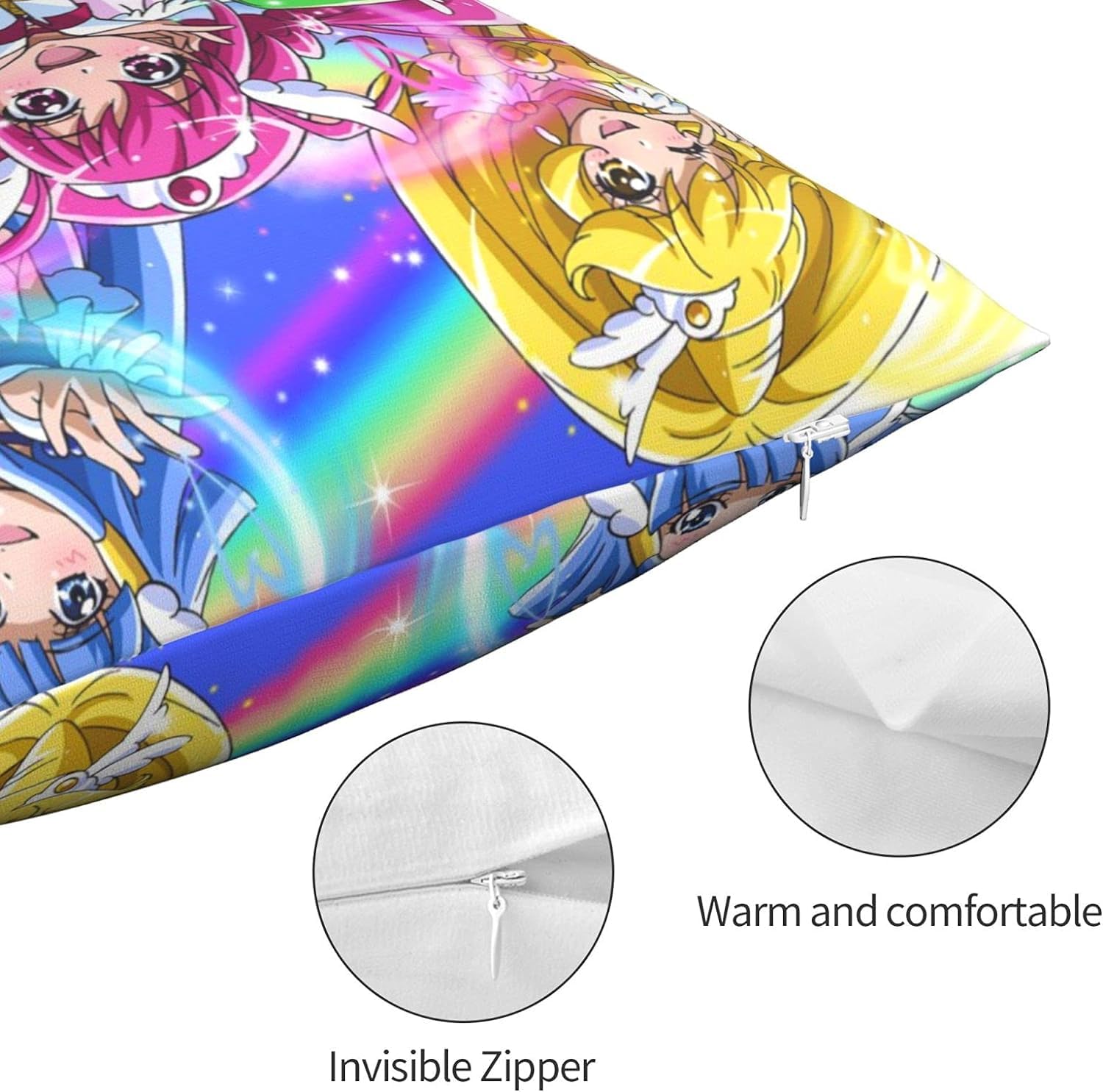 Amazon.co.jp: プリキュア 枕カバー 45×45cm ピローケース 防ダニ 抗菌