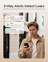 Vista 2 de GoveeLife Upgraded Smart Water Leak Detector 1s with 1804ft Ultra-Long Range, WiFi Water Sensor with SMS/Email/APP Push and Sound Alarm, 5-Year