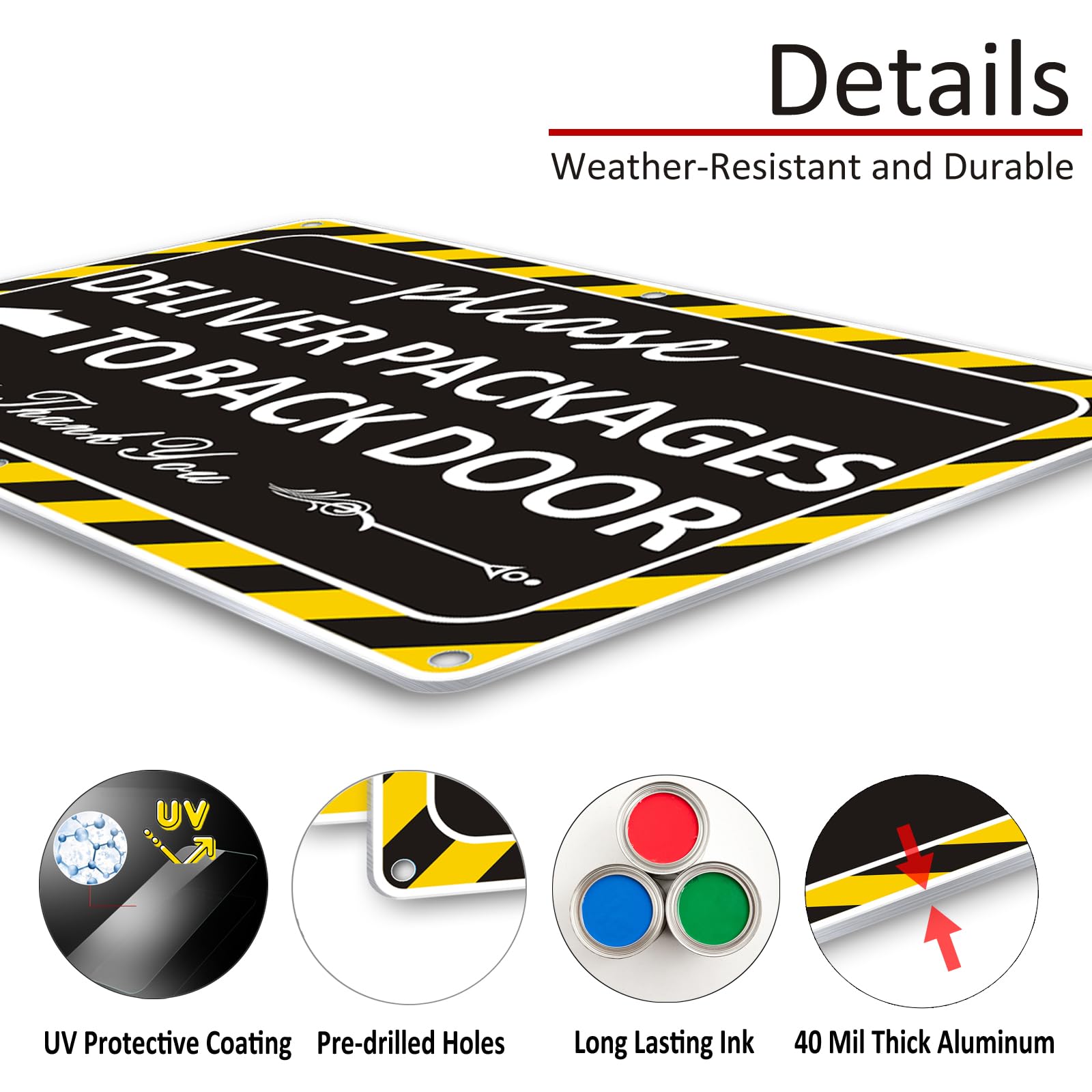 Delivery Signs For Packages M METERXITY 2-Pack Deliveries Sign With ...