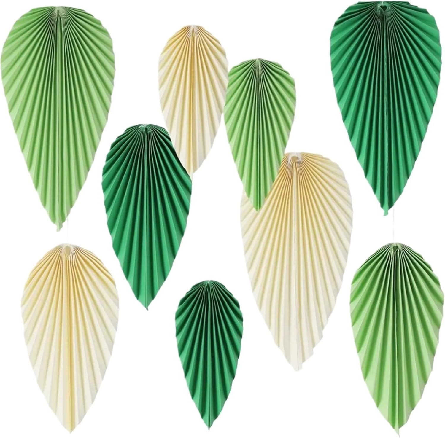 Paper Fan Decorations 5/10set*9pcs Leaf Fan Background Decoration Hanging Festival Paper Leaves DIY Handmade Birthday Decor Classroom for Party Decor(Brown,5set)