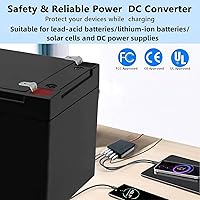 Vista 3 de 12V 24V a USB USB-C Buck Conversión Cargador Multi Puerto Adaptador Salida DC 5V 12A 60W