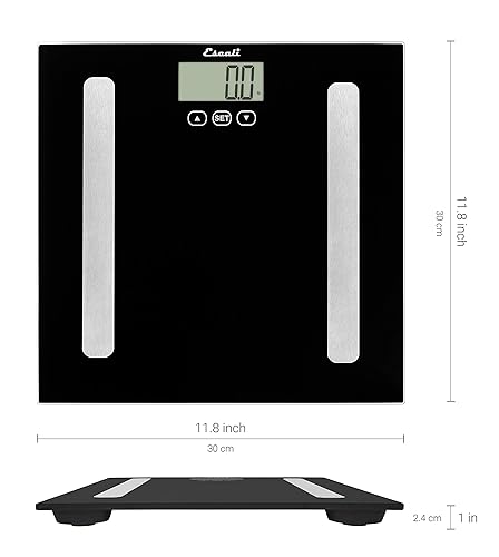 Miniatura 6 de Escali Báscula de composición corporal completa con tecnología de análisis de impedancia bioeléctrica, mide el porcentaje de grasa corporal, agua
