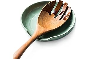 LYEOBOH Green Spoon Rest for Stove Top, Modern Farmhouse Kitchen Decor