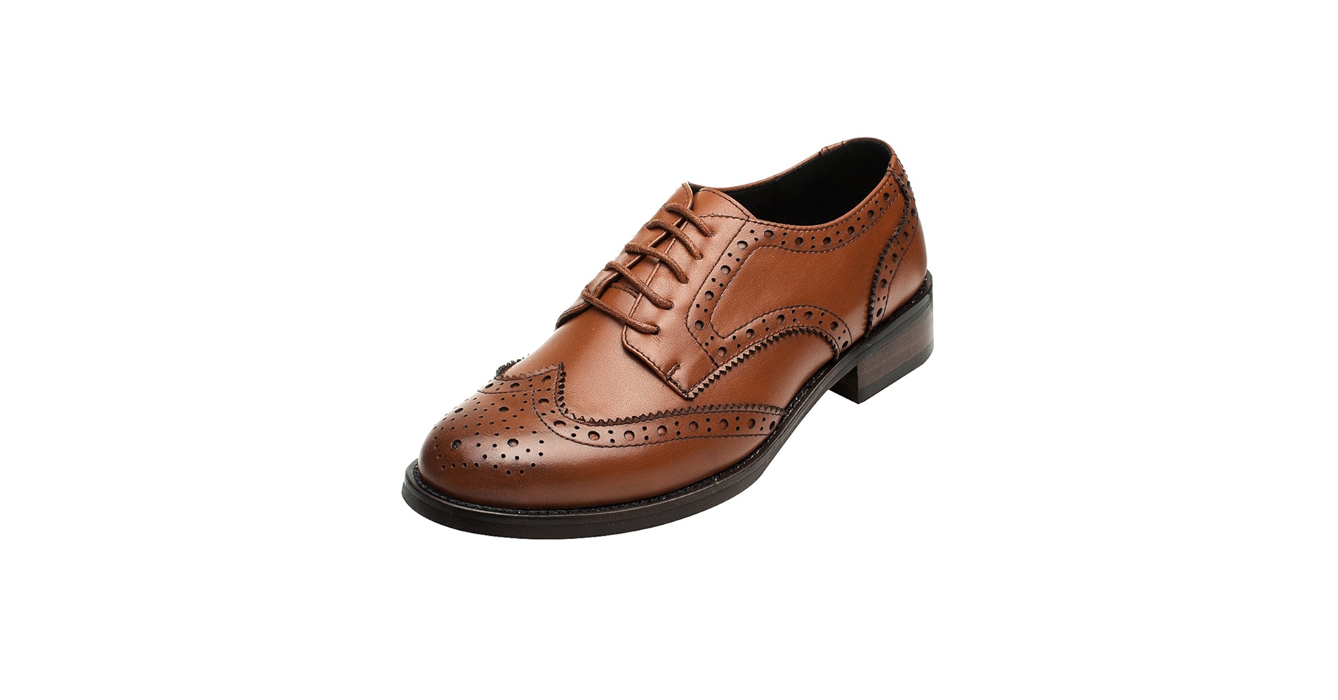 Amazon.com | rismart Women's Brogue Pointed Toe Wingtips