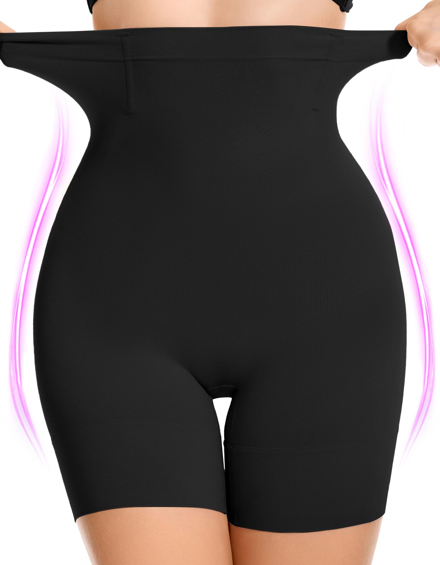 SIMIYA Shapewear Tummy Control Shorts for Women, 5-IN-1 Body Shaper High Waisted Girdle Boyshort Slip Short for Under Dresses