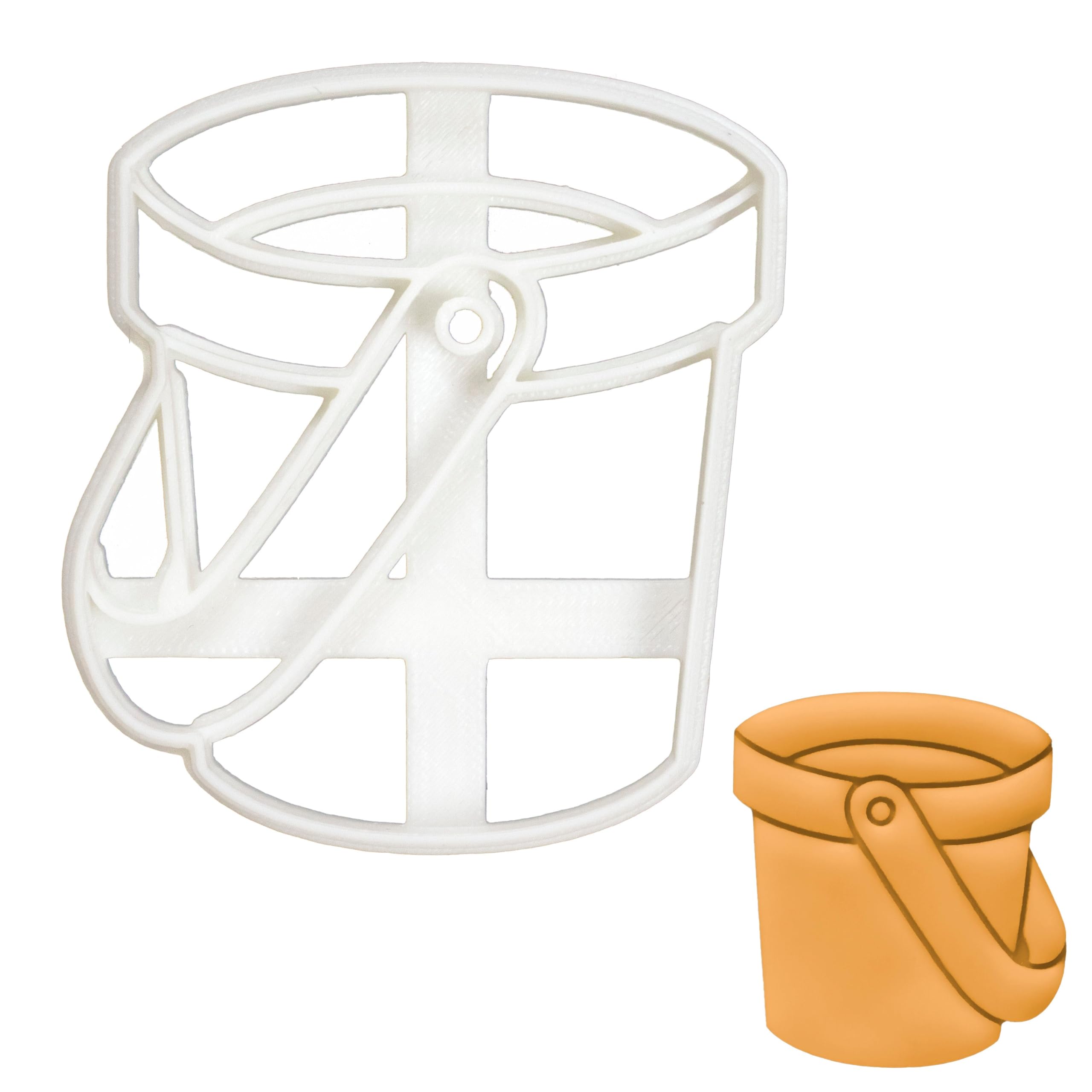 BAKERLOGY Beach Bucket Cookie Cutter - Detailed Biscuit Cutter Design for Baking and Crafts, Ideal on Fondant, Dough, Clay