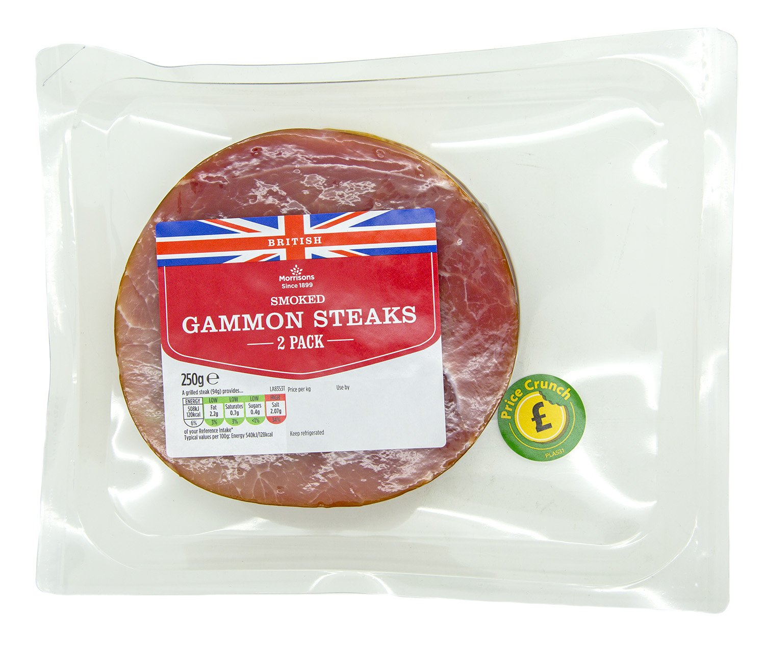 Morrisons Smoked Gammon Steaks Slices, 250 g