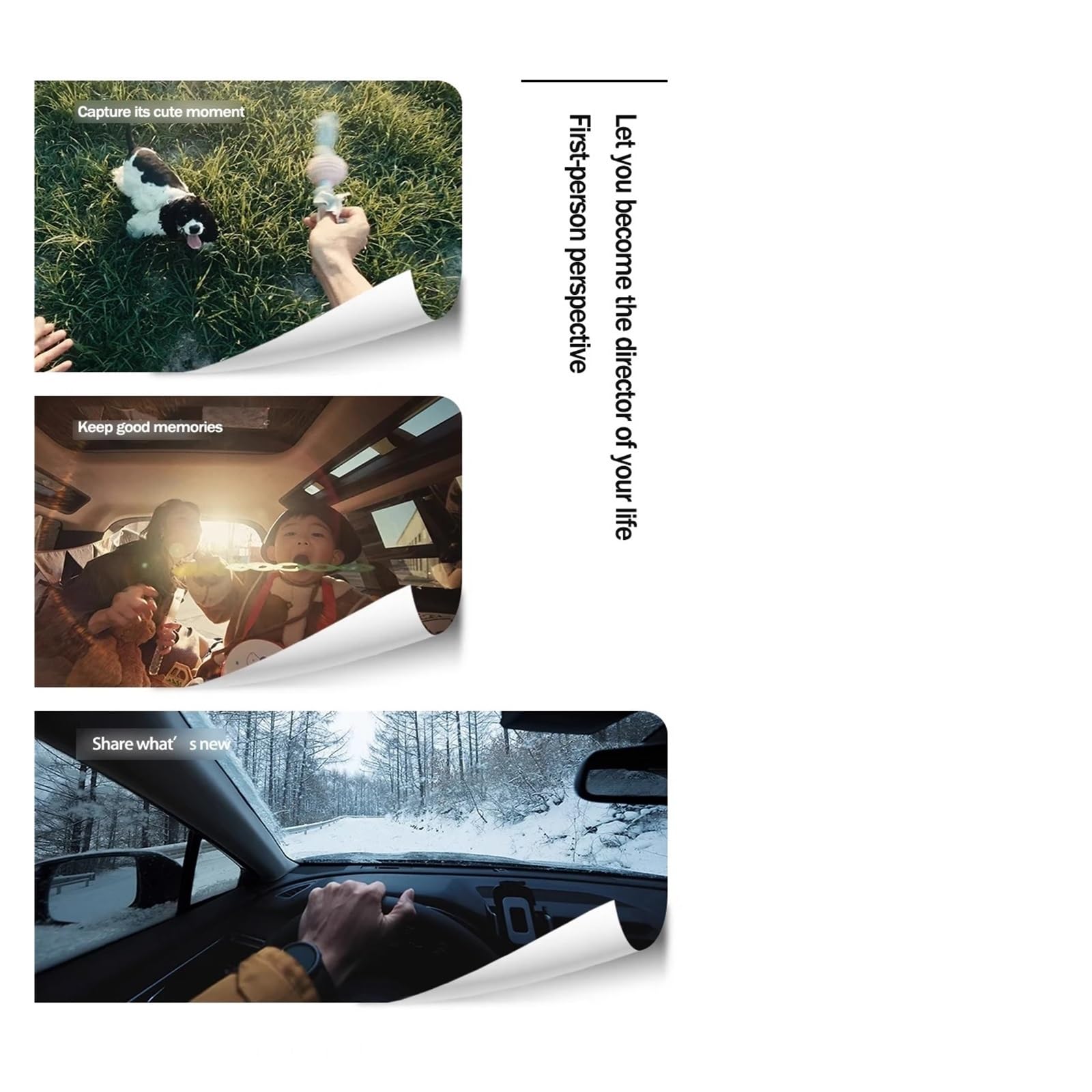 Compatible con Las Gafas Inteligentes RayNeo V3 Slim AI, Gafas de fotografía, Gafas de Audio Bluetooth inalámbricas, Auriculares inalámbricos y monturas con Control por Voz.(Black)
