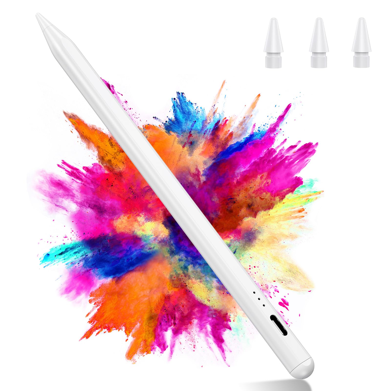 Variglas Stift für iPad 2018-2026 - 2X Schnellladung, Neigungssensitivität, Handflächenerkennung–Stylus Pen für Apple Pencil mit iPad 11/10/9/8/7/6/A16, Pro M5/M4/6/5/4/3, Air M4/3/4/5/M2/M3, Mini 5/6
