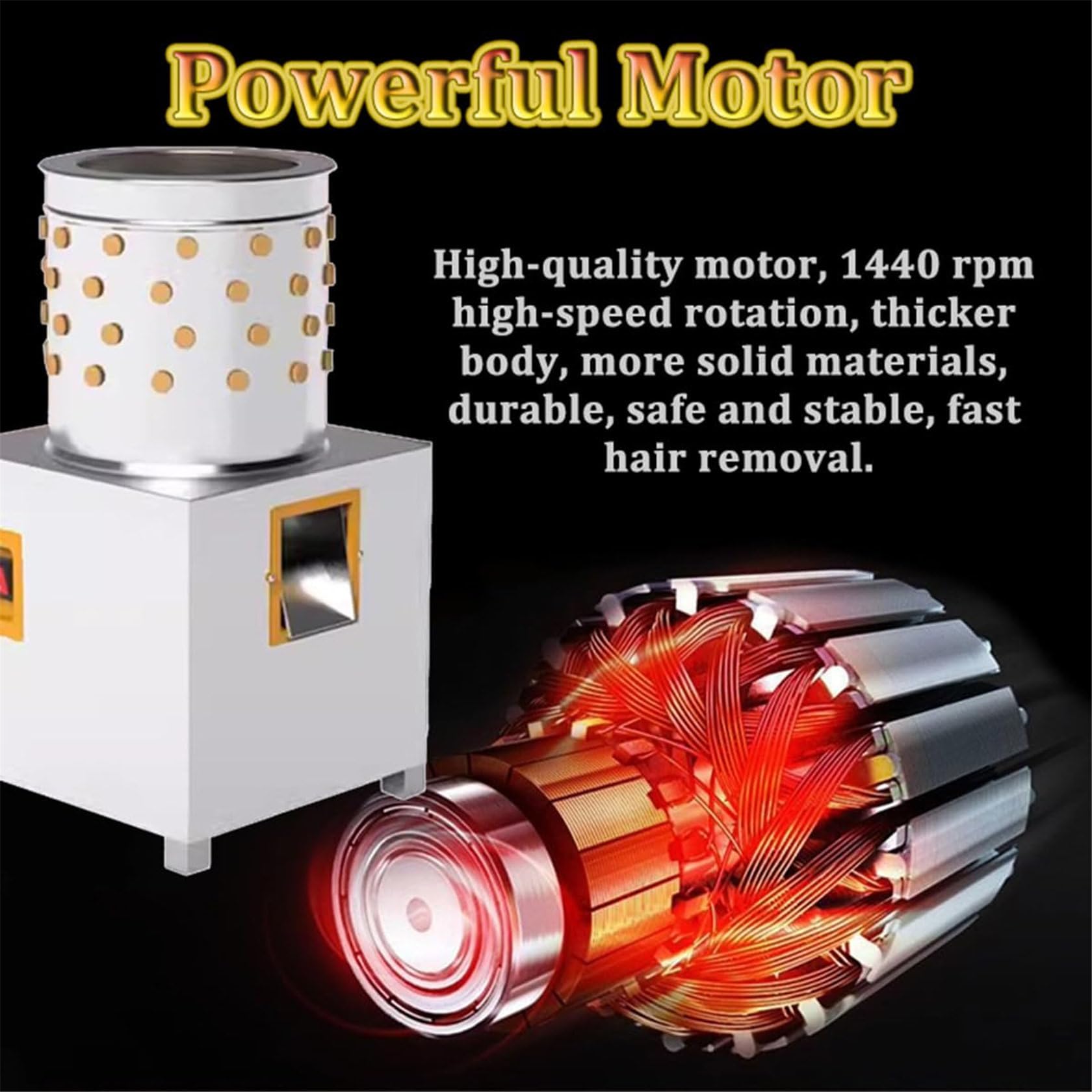 Máquina desplumadora automática de pollos, dispositivo de desplumado de acero inoxidable, 210 W, desploma de 3 a 5 pollos a la vez, ideal para aves de corral, pato, pavo y codornices