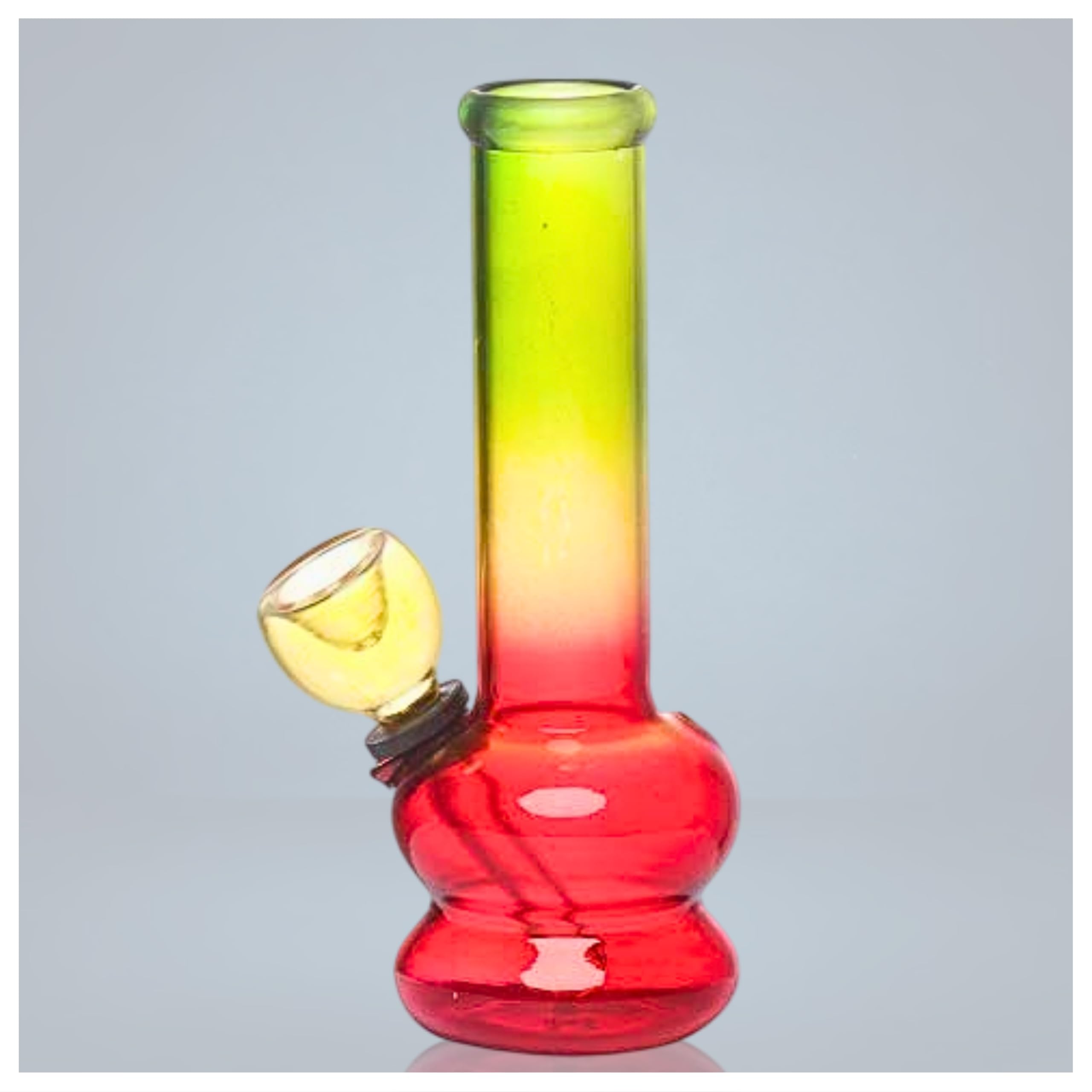 METIER® 5.5 Inch Glass Bong Tall Glass Water Pipe Bong, Portable Hookah, bongsmoke Pipe (Rasta Color)